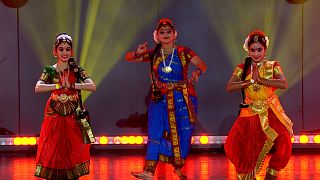 Traditional dancers performing.