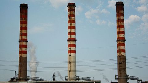 A partial view of the ILVA steel plant in Taranto, Italy, August 2012.